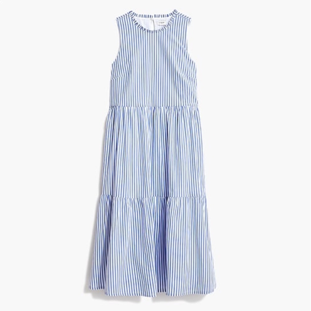 J. Crew Blue & White Stripe Dress